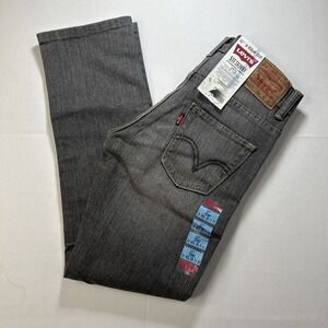 Levis 511 Jeans Boys 10 25x25 Skinny Fit Slim Leg Gray Stretch Denim Mid Rise